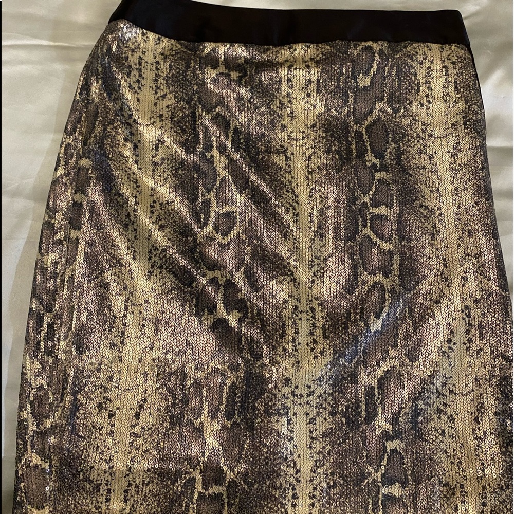The Limited Sequins snake print pencil skirt